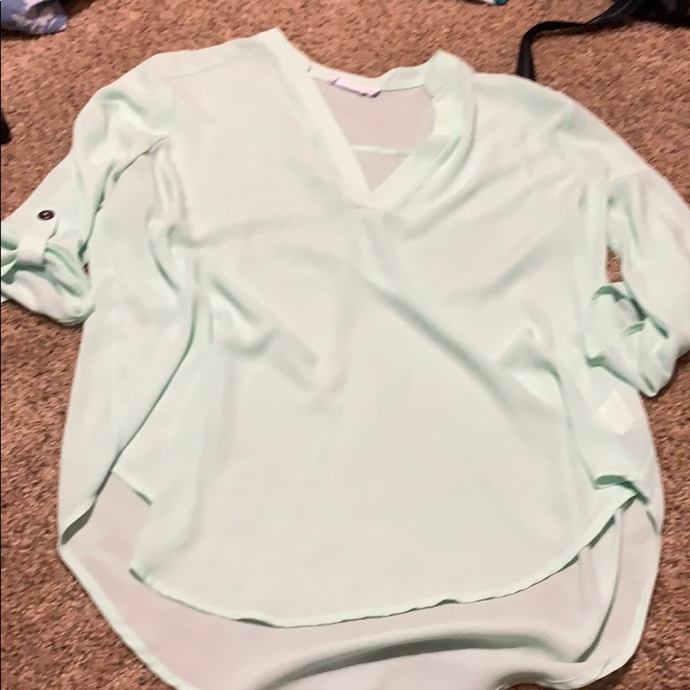 Mint green lush blouse